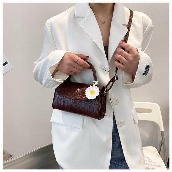 Crocodile pattern small bag new simple single shoulder bag - Picture 8 of 10